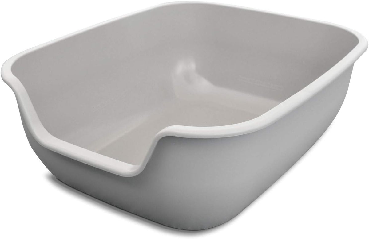 Betterbox Large Non-Stick Litter Box with Pet-Safe Coating for Effortless Cleaning and Open-Top Design, Constructed from Durable ABS Plastic
