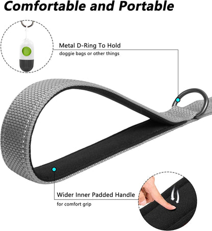 4-Foot Heavy-Duty Dog Leash with Comfort Padded Dual Handles