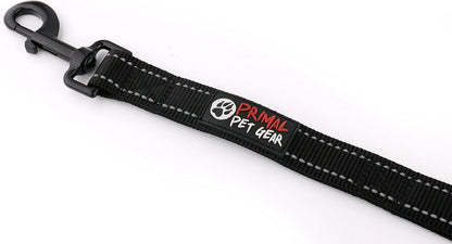 6Ft Heavy Duty Dog Leash with Padded Traffic Handles, Reflective Dual Handles for Enhanced Control and Safety Training, Suitable for Large and Medium Dogs (Black)