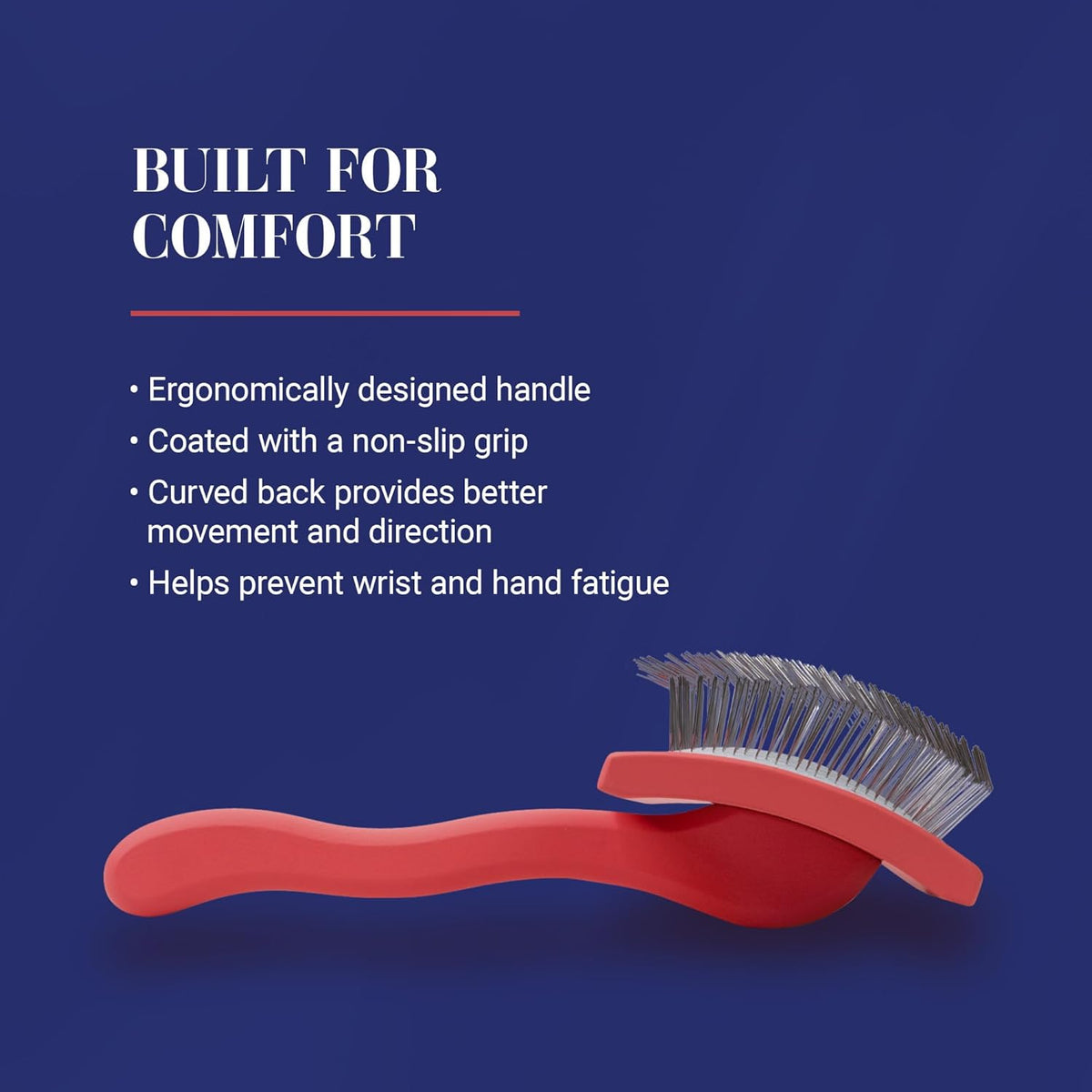 Big G Professional Slicker Brush for Dogs (Goldendoodles, Labradoodles, Poodles) - Effortless Grooming, Fluffing, and Detangling, Coral, Large