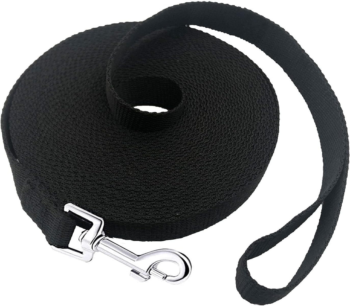 Long Dog Leash for Obedience Recall Training - Available in 15FT, 20FT, 30FT, 40FT, and 50FT for Small and Medium Dogs - Ideal for Camping, Training, Play, and Backyard Use (20FT, Black)