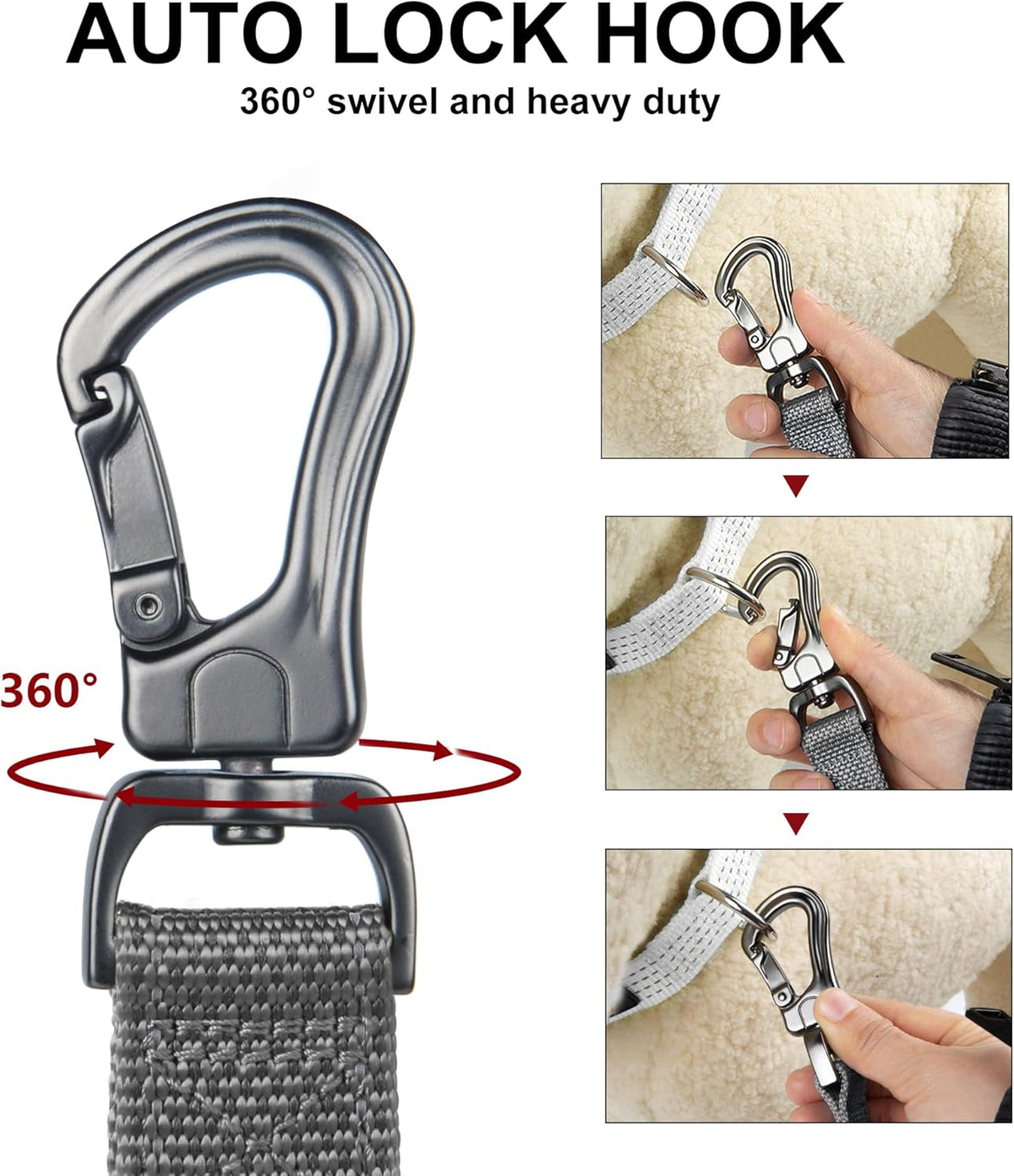 4-Foot Heavy-Duty Dog Leash with Comfort Padded Dual Handles