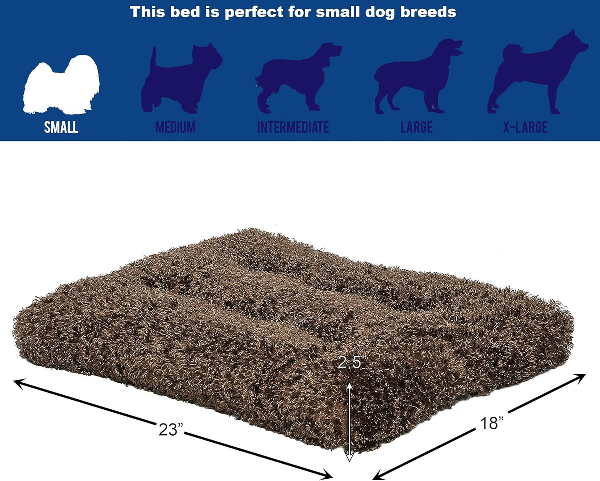 Quiettime Deluxe Coco Chic Pet Bed - Ultra-Soft, Overstuffed, Machine Washable, Compatible with 24-Inch Crate