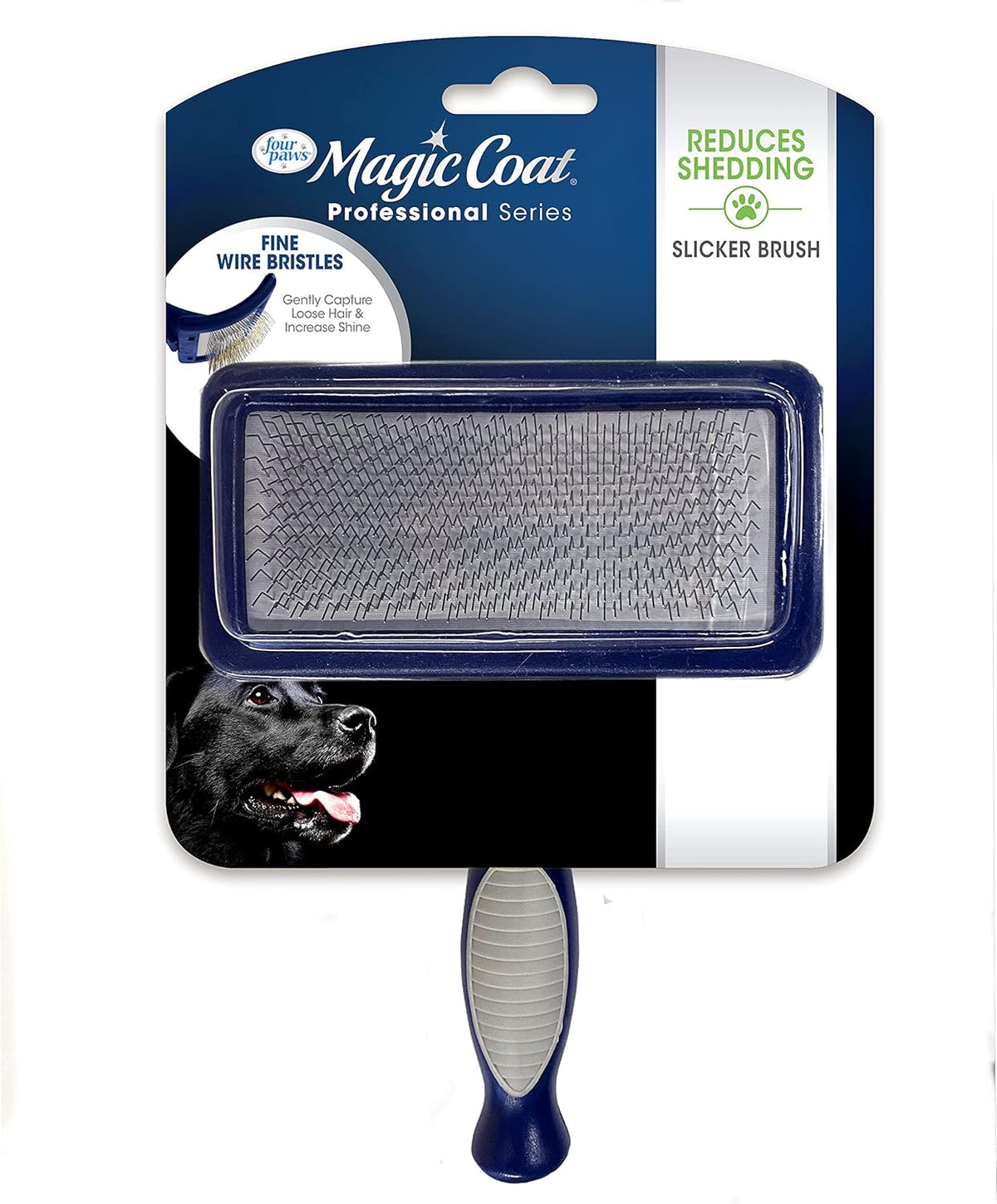 Magic Coat Professional Series Grooming Brush for Dogs & Cats, Reduces Shedding, Stimulates Coat'S Natural Oils, Ergonomic Design, Ideal for Medium, Long, Curly, and Wiry Coats