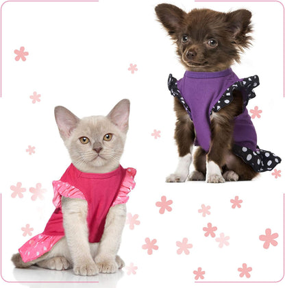 Love and Me Dog Dresses Set - Available in Sizes XS, S, M, and L, Medium Size Included