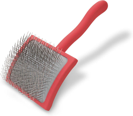 Big G Professional Slicker Brush for Dogs (Goldendoodles, Labradoodles, Poodles) - Effortless Grooming, Fluffing, and Detangling, Coral, Large