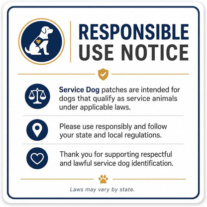 Reflective Service Dog Patches with Hook Backing for Service Animal Vests and Harnesses, Small (4.6 x 1 Inch)