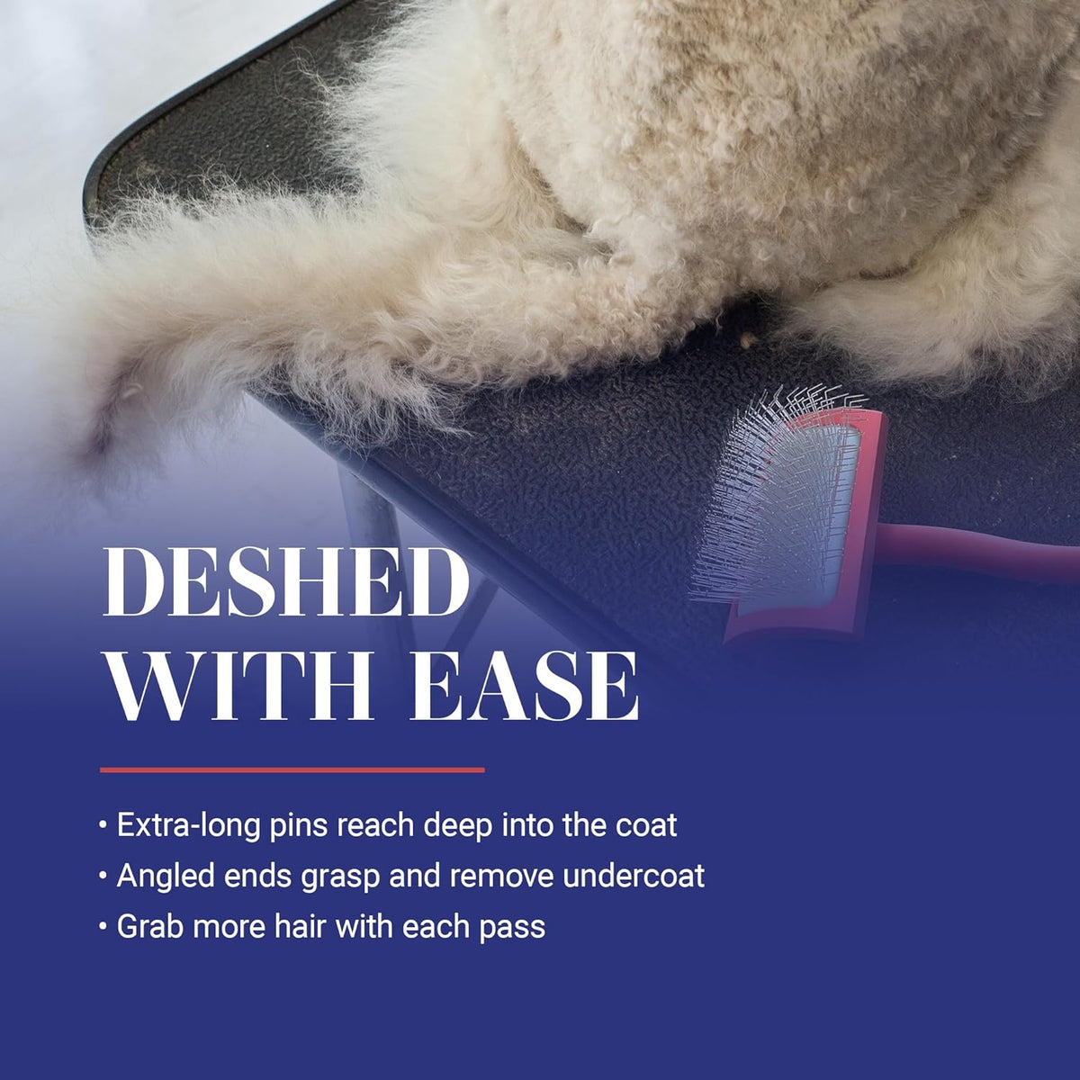 Big G Professional Slicker Brush for Dogs (Goldendoodles, Labradoodles, Poodles) - Effortless Grooming, Fluffing, and Detangling, Coral, Large