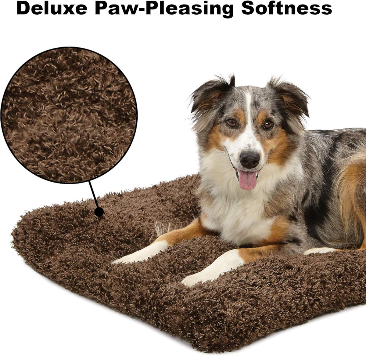 Quiettime Deluxe Coco Chic Pet Bed - Ultra-Soft, Overstuffed, Machine Washable, Compatible with 24-Inch Crate