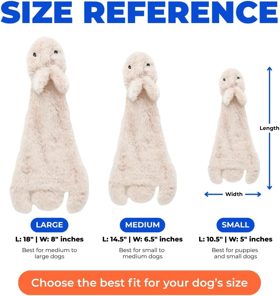 Medium 2-in-1 Stuffless Squeaky Dog Toy - Hare