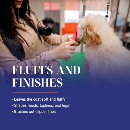 Big G Professional Slicker Brush for Dogs (Goldendoodles, Labradoodles, Poodles) - Effortless Grooming, Fluffing, and Detangling, Coral, Large